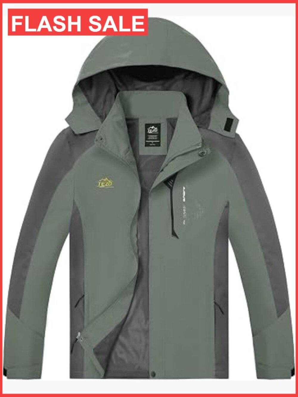 Men's Waterproof Rain Jacket Hooded Lightweight Hiking Windbreaker